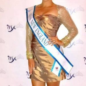 Gold "LUXGAL" Cocktail Dress